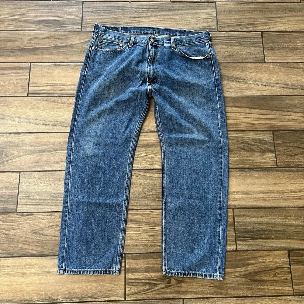 Levis 505 Regular Fit Jeans Mens 40x30 Blue Denim Straight Leg Cotton 00505-4886